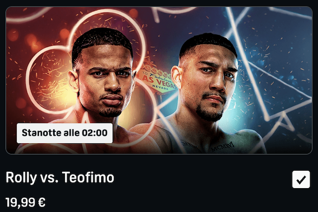 rolly teofimo boxe evento ppv dazn