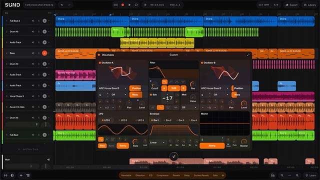 L'interfaccia di Suno Studio 2.0