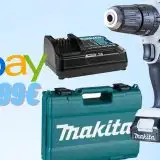 Trapano avvitatore a batteria con percussione Makita a un prezzo speciale
