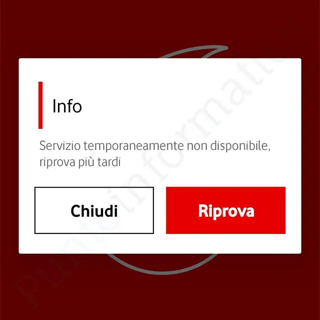 Ci sono problemi con l'app mobile di Vodafone