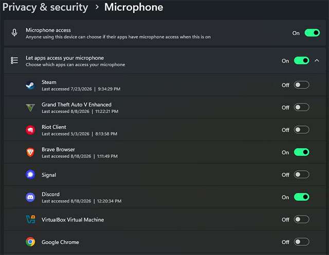 Nuovi controlli per microfono e webcam tra le impostazioni sulla privacy di Windows 11