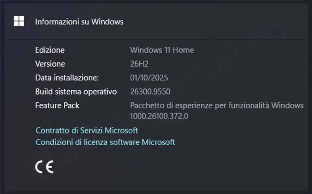 La nuova versione 26H2 di Windows 11 installata sul PC