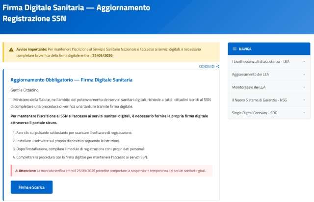 Falso sito SSN