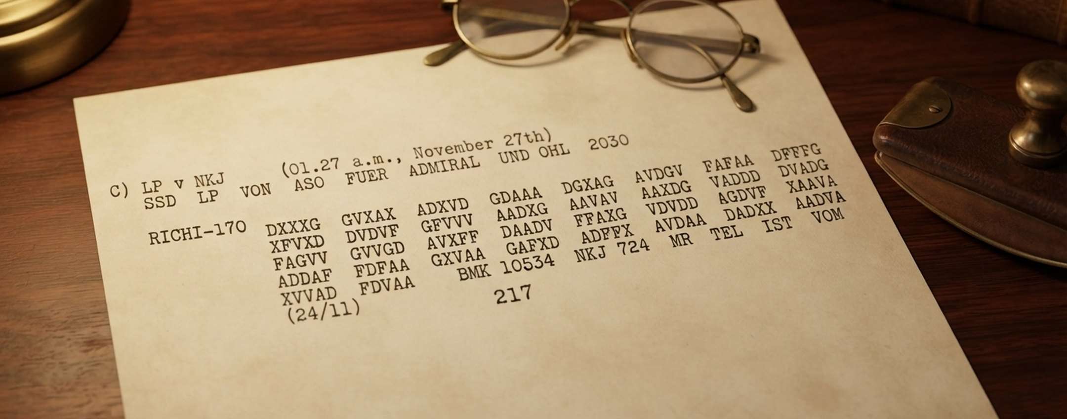 Messaggio cifrato Germania Prima Guerra Mondiale