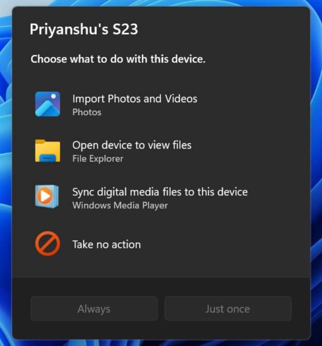Windows 11 AutoPlay