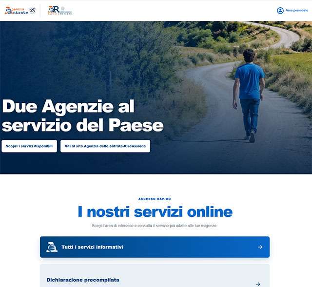 Il falso sito di Agenzia delle Entrate