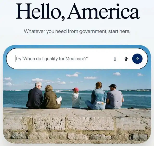 La homepage del portale America.gov