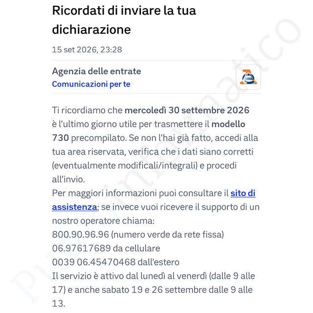 App IO: cosa dice il messaggio di Agenzia delle Entrate