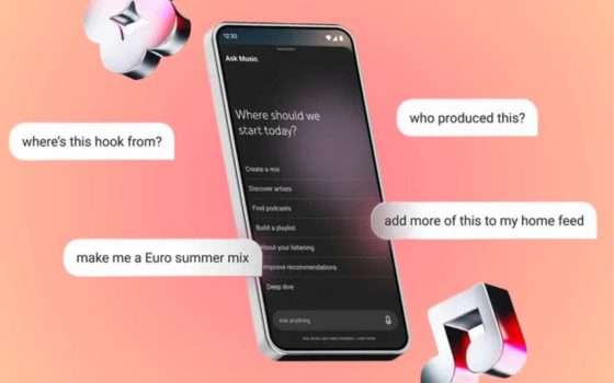 Ask Music su YouTube Music per creare playlist con l'AI