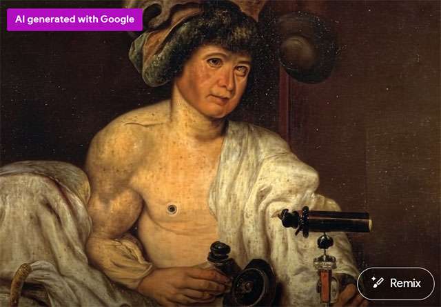 Il remix con l'AI di Google per il Bacco di Caravaggio