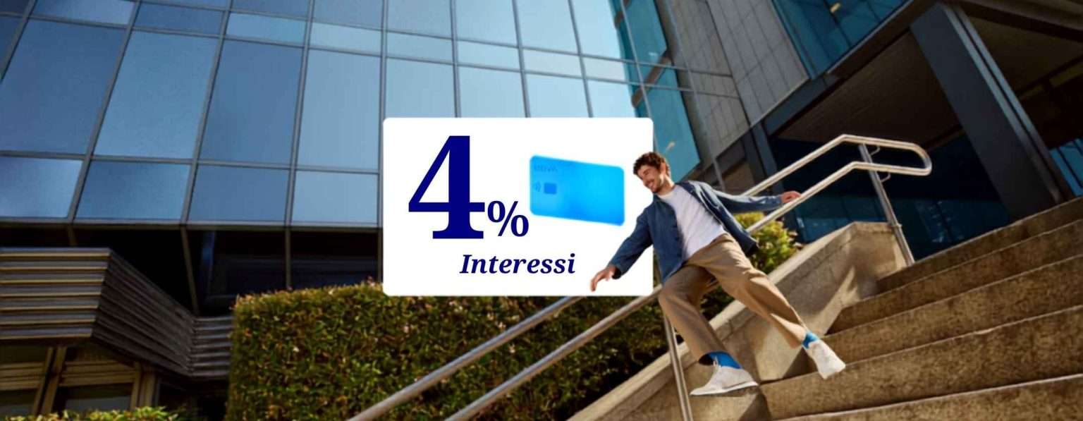 Copertina: BBVA: Conto Corrente Zero Spese per Sempre e 4% di Interessi ogni Mese