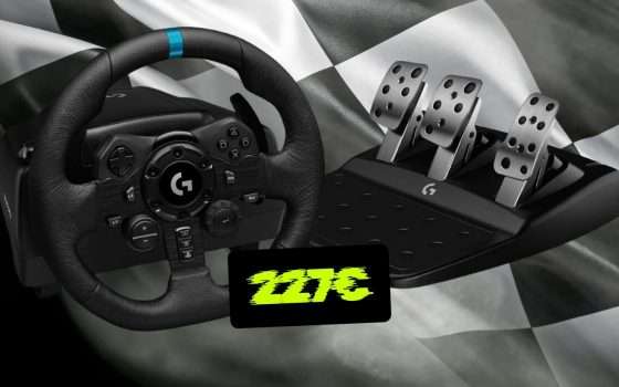 Con il volante da corsa e pedali Logitech G G923 ti sembrerà di guidare davvero