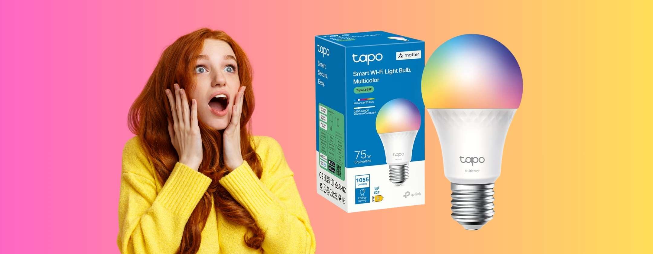 Domotica a meno di 10€ con la lampadina smart colorata by Tapo