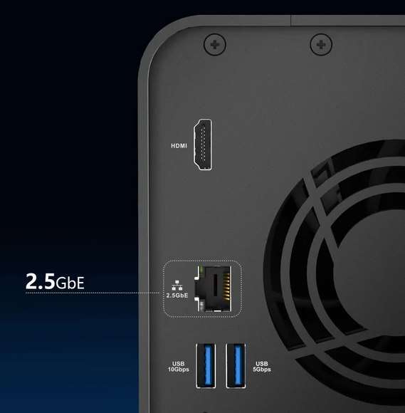 Porta Ethernet 2,5 GbE NAS TerraMaster