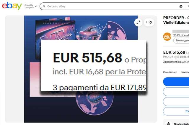 L'album di GTA 6 proposto da un bagarino su eBay a un prezzo folle
