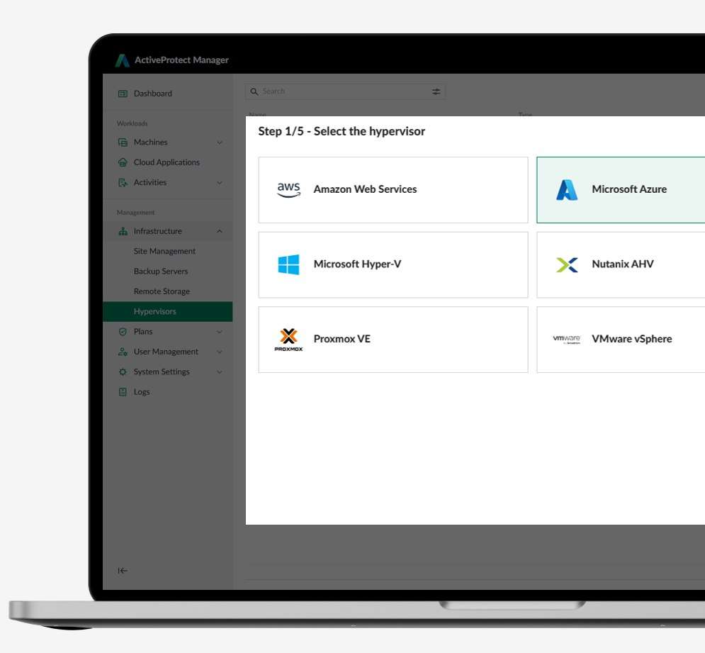 Supporto hypervisor macchine virtuali Synology APM