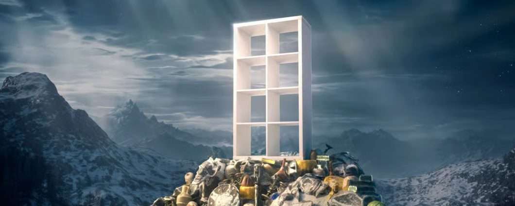 IKEA porta KALLAX in Skyrim, lo scaffale raccoglie il bottino