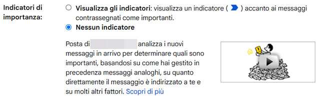 Come nascondere gli indicatori di importanza su Gmail