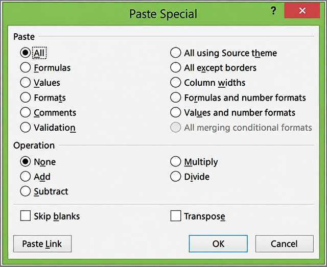 Il comando Incolla speciale di Excel