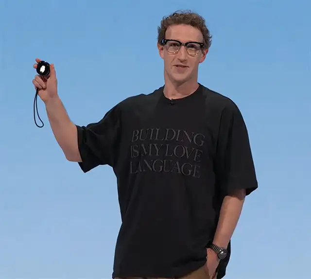Mark Zuckerberg sul palco dell'evento Connect 2026