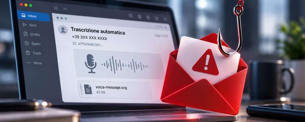Phishing via email, attenzione alle false trascrizioni dei vocali