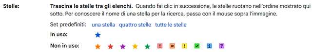 Come cambiare il colore della stella su Gmail
