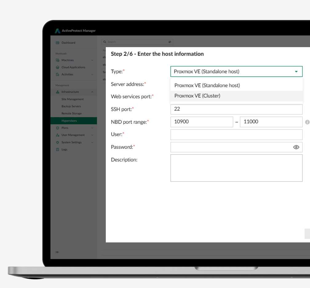 Synology APM: supporto Proxmox VE
