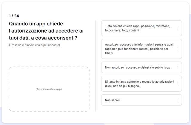 Una delle domande del National Privacy Test di NordVPN