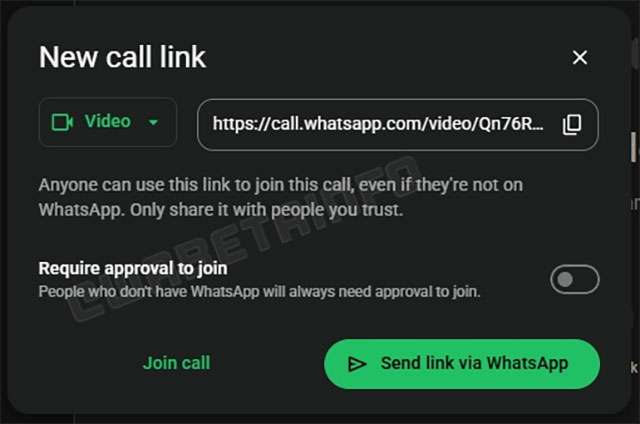 Chiamate senza account per WhatsApp Web