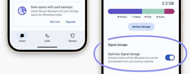 Signal ottimizzazione backup