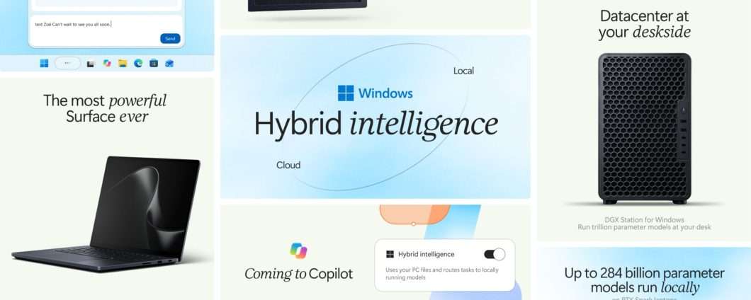Windows 11: agenti e Copilot con intelligenza ibrida