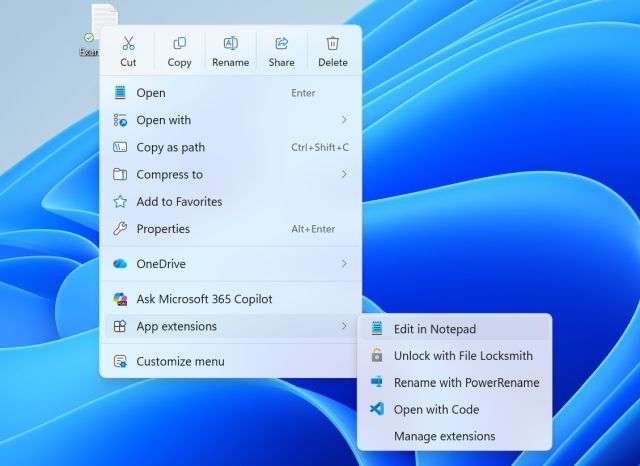 Windows 11 nuovo menu contestuale