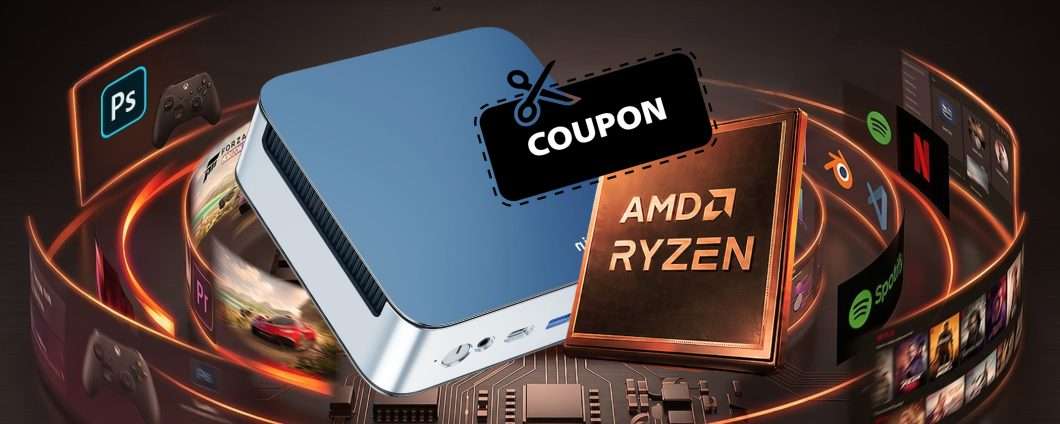AMD Ryzen 5 con 16GB di RAM e SSD da 512GB in un Mini PC spettacolare
