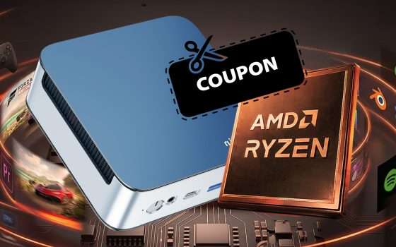 AMD Ryzen 5 con 16GB di RAM e SSD da 512GB in un Mini PC spettacolare