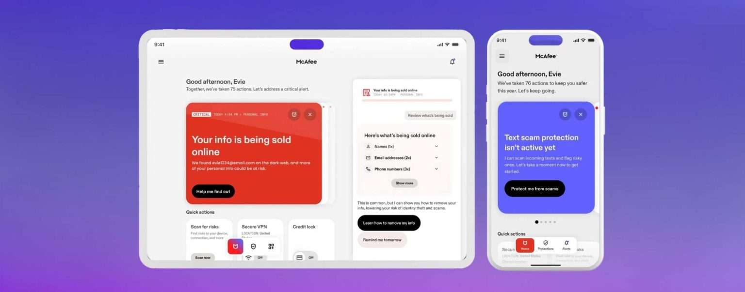 Anteprima: L’antivirus McAfee integra l’AI per riconoscere le truffe