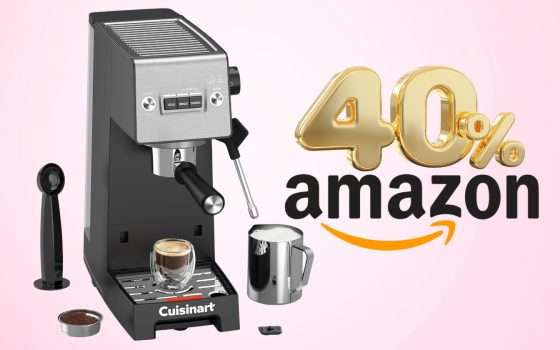Caffè e cappuccino da barista con la macchina da caffè Slim CUISINART (-40%)
