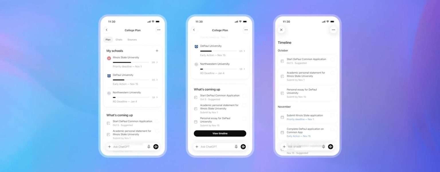 Anteprima: College Planner di ChatGPT: flashcard dagli appunti e PDF da più foto