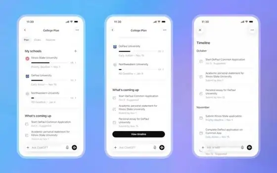 College Planner di ChatGPT: flashcard dagli appunti e PDF da più foto