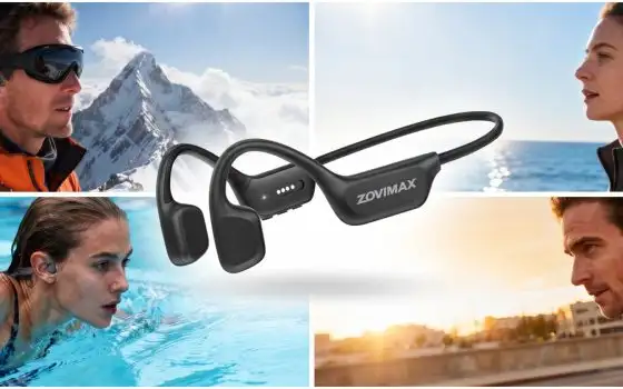 Cuffie a conduzione ossea per corsa, bici, nuoto e tanto altro (42€)