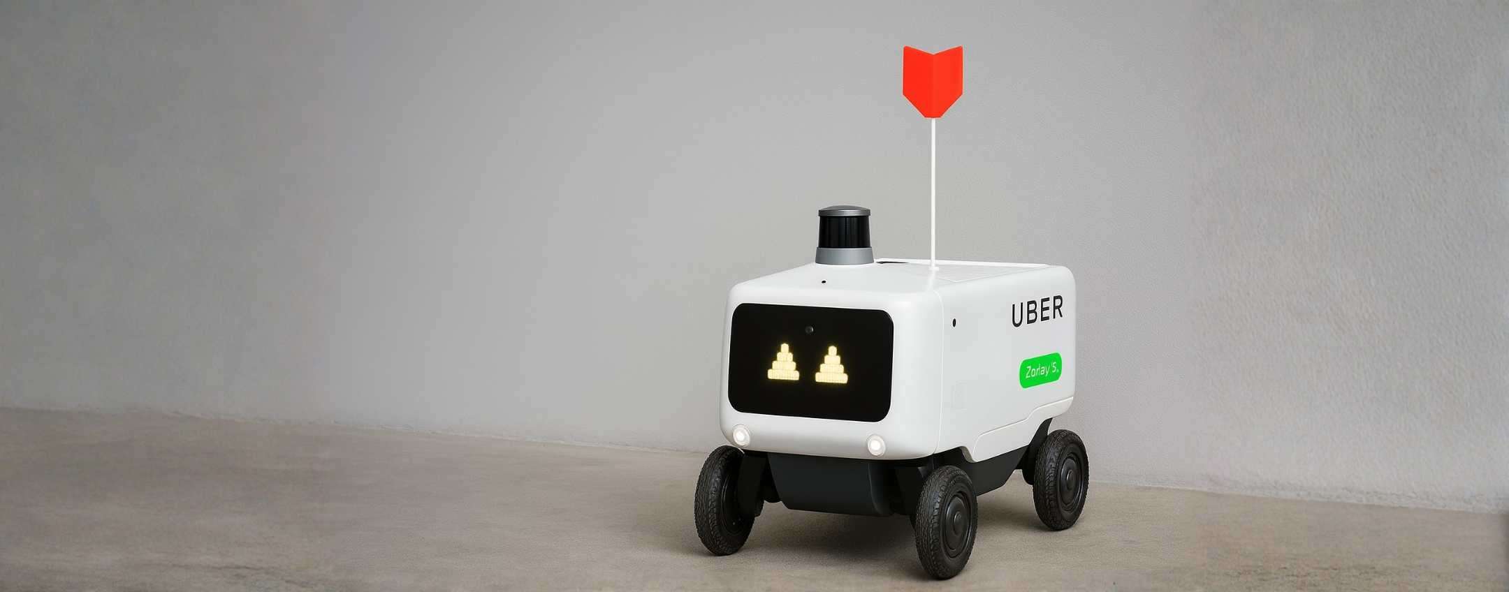 Donna protesta contro i robot