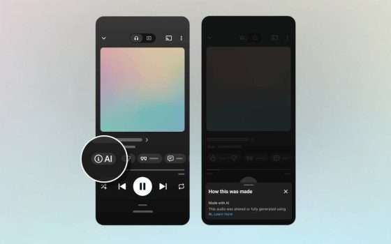 YouTube Music, arrivano le etichette per la musica creata con l'AI