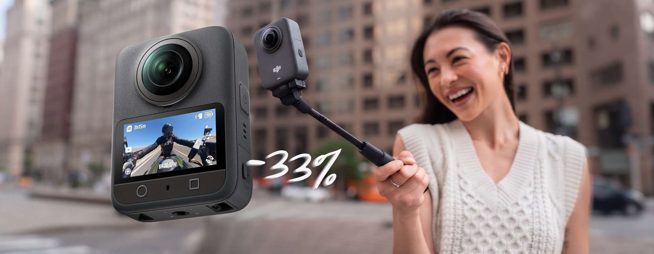 Filma le tue imprese con la Action Cam DJI Osmo 360, ora in promo al 33%