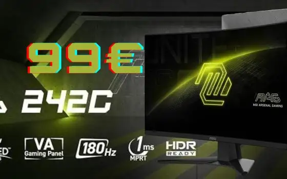 Gaming fluido e immagini reattive: monitor gaming curvo MSI MAG da 24