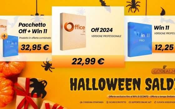 Godeal24 Halloween Sale: Office 2024 a 22,99 € e Windows 11 Pro a 12,25 €
