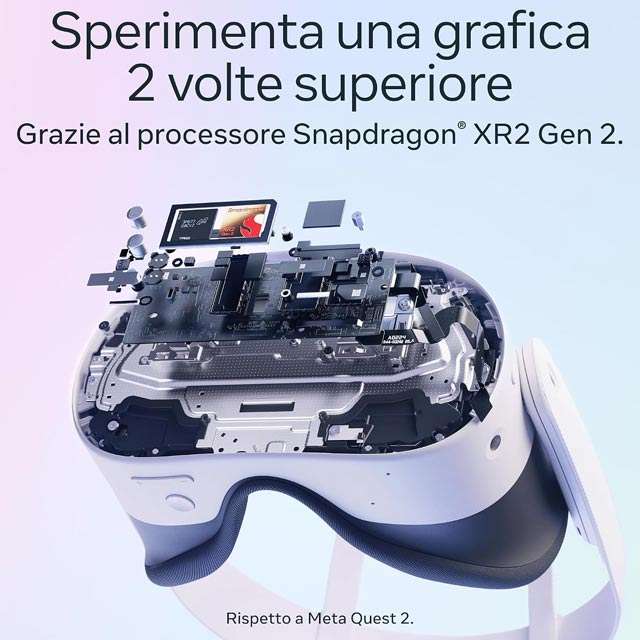 Il visore Meta Quest 3S per la realtà virtuale