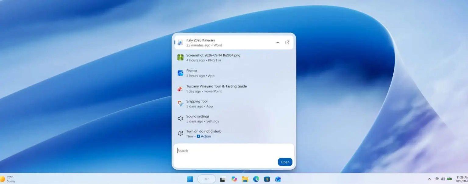 Copertina: La Ricerca di Windows diventa più veloce, con anteprime dei file