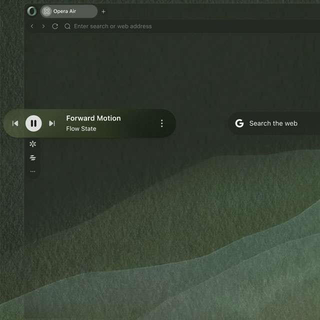 L'interfaccia del nuovo Opera Air