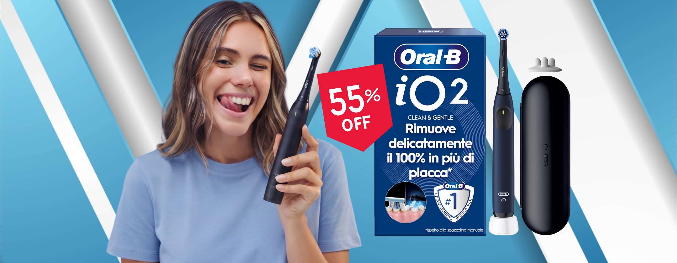 Oral-B iO 2: timer, sensore della pressione, 3 livelli di pulizia e autonomia di 28gg