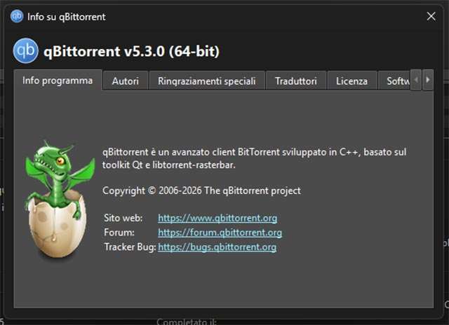 La nuova versione 5.3 di qBittorrent in esecuzione su Windows 11