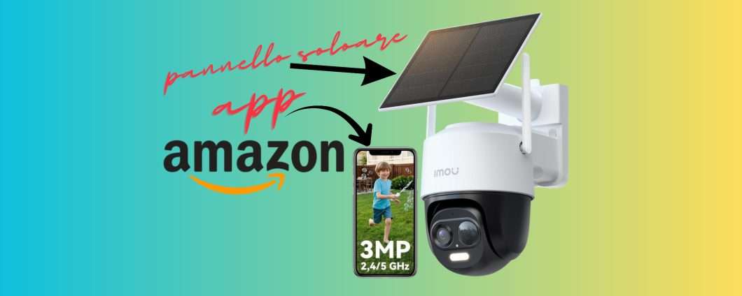 Rendi la casa sicura con questa telecamera WiFi + pannello solare a 66€